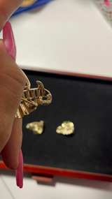 Vintage Kramer Gold-Tone Ring & Clip-On Earring Set | Mid-Century Glamour - Image 2