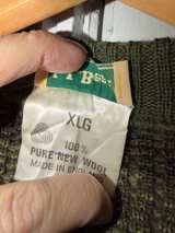 L.L Bean Vintage 100% Pure New Wool Camo Sweater XLG X-LARGE LL Bean  - Image 2