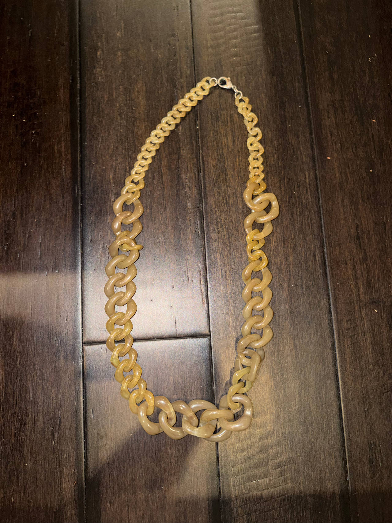 tortoise shell necklace Link Necklace Vintage Classic Costume Jewelry