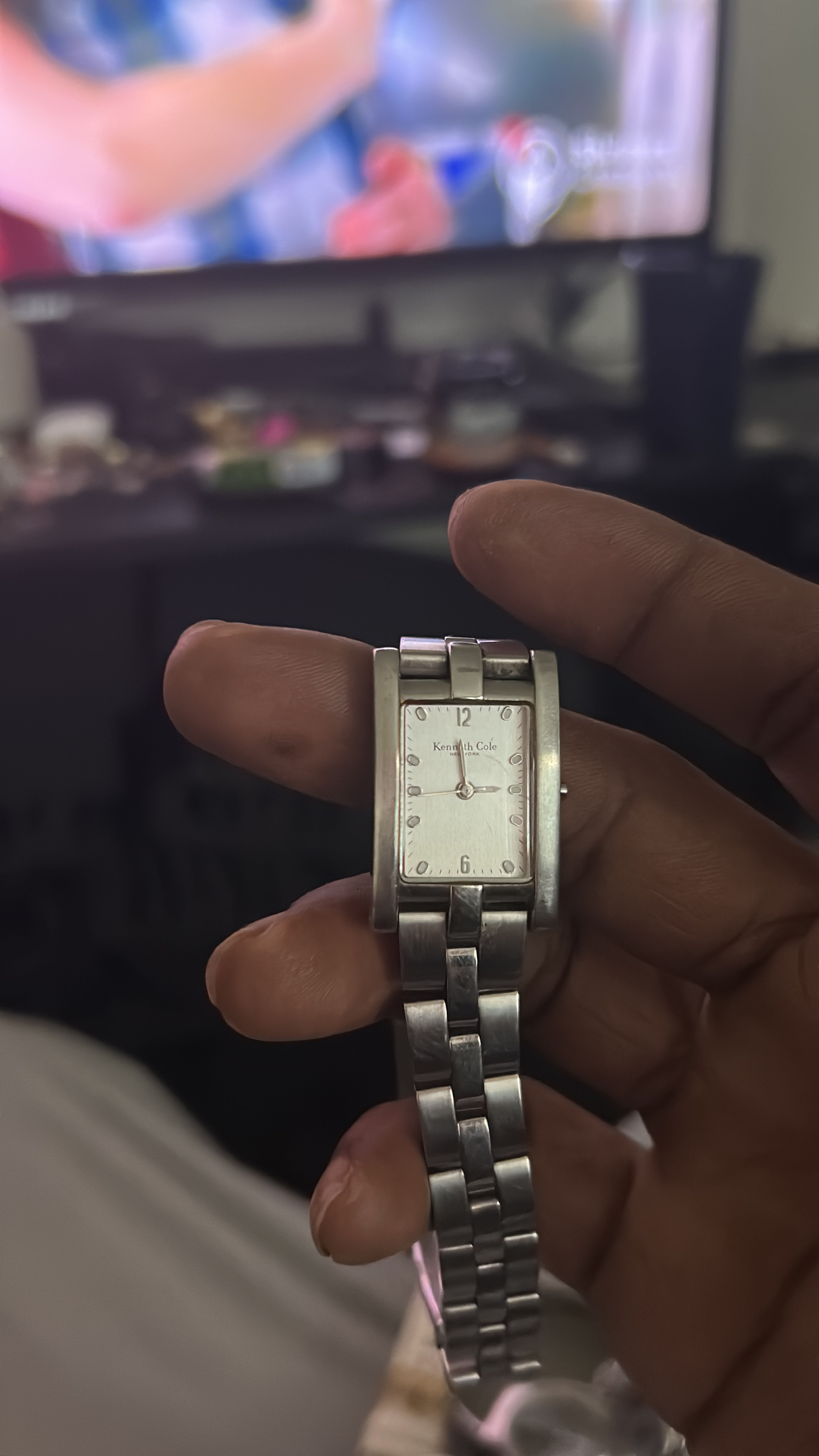 Kenneth Cole New York Rectangular Stainless Steel Watch