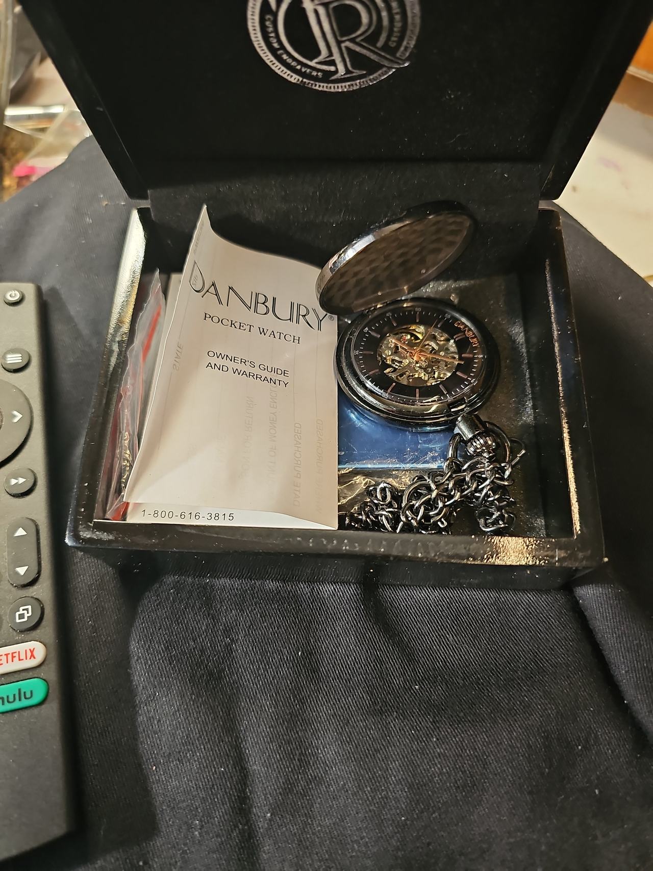 Danbury Mint Skeleton Pocket Watch