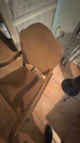 Vintage Upholstered Wooden Rocking Chair - Image 2