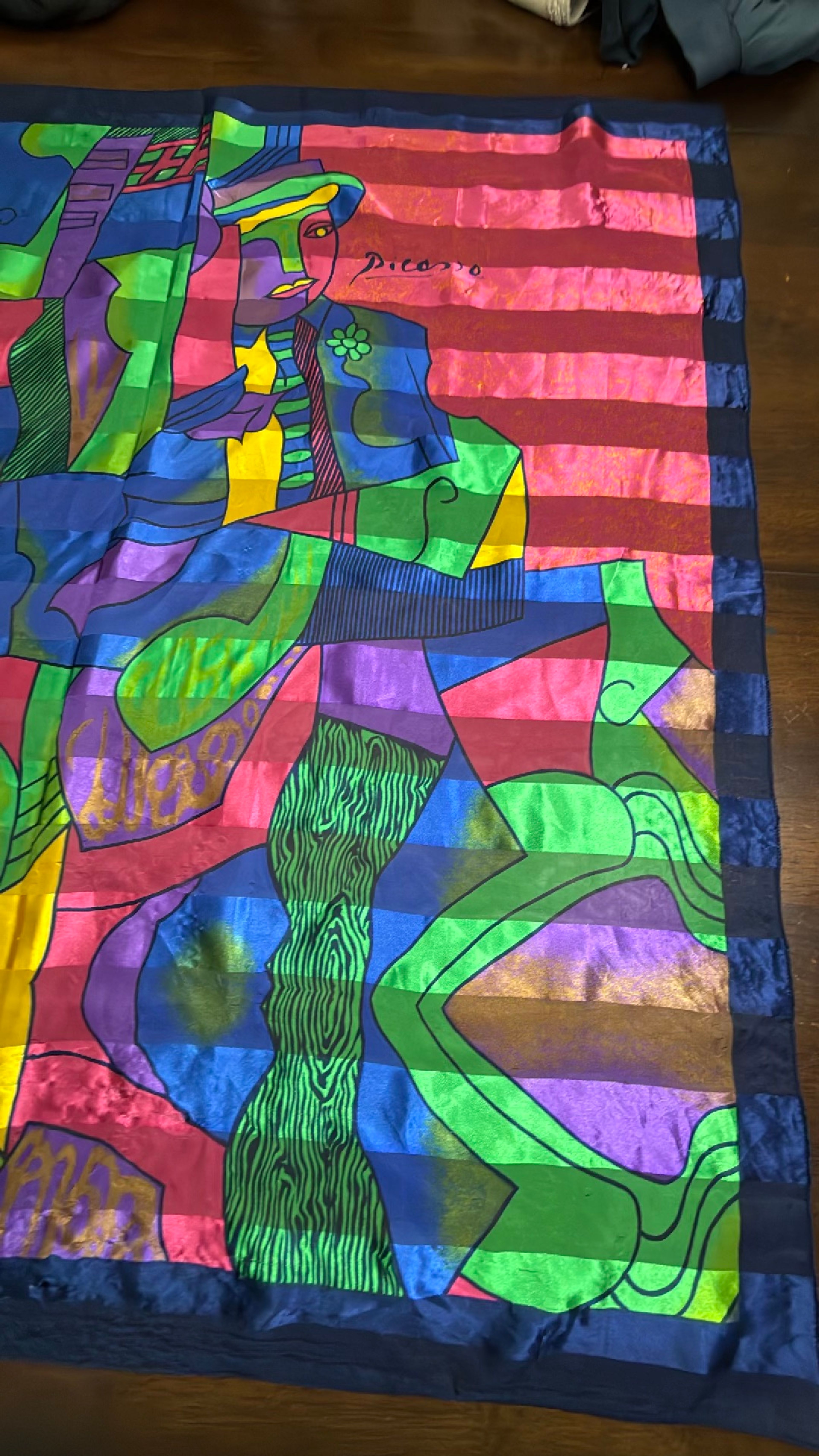 Vintage Pablo Picasso Cubist Silk Scarf - Image 5