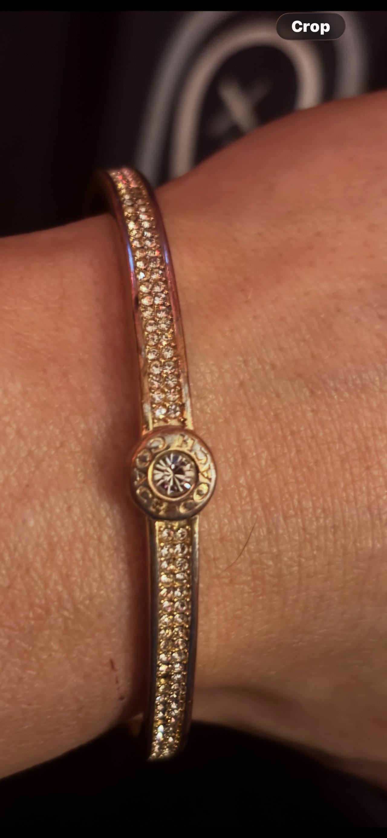 Coach Pave Crystal Bangle Bracelet