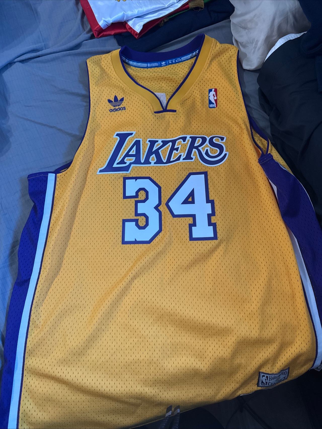 Adidas Shaquille O'Neal Los Angeles Lakers Hardwood Classics Jersey