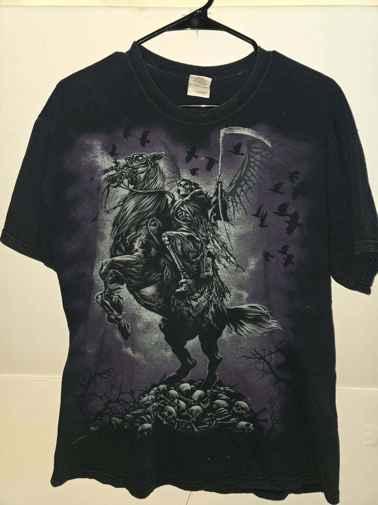 Liquid Blue Grim Reaper Horseman T-Shirt