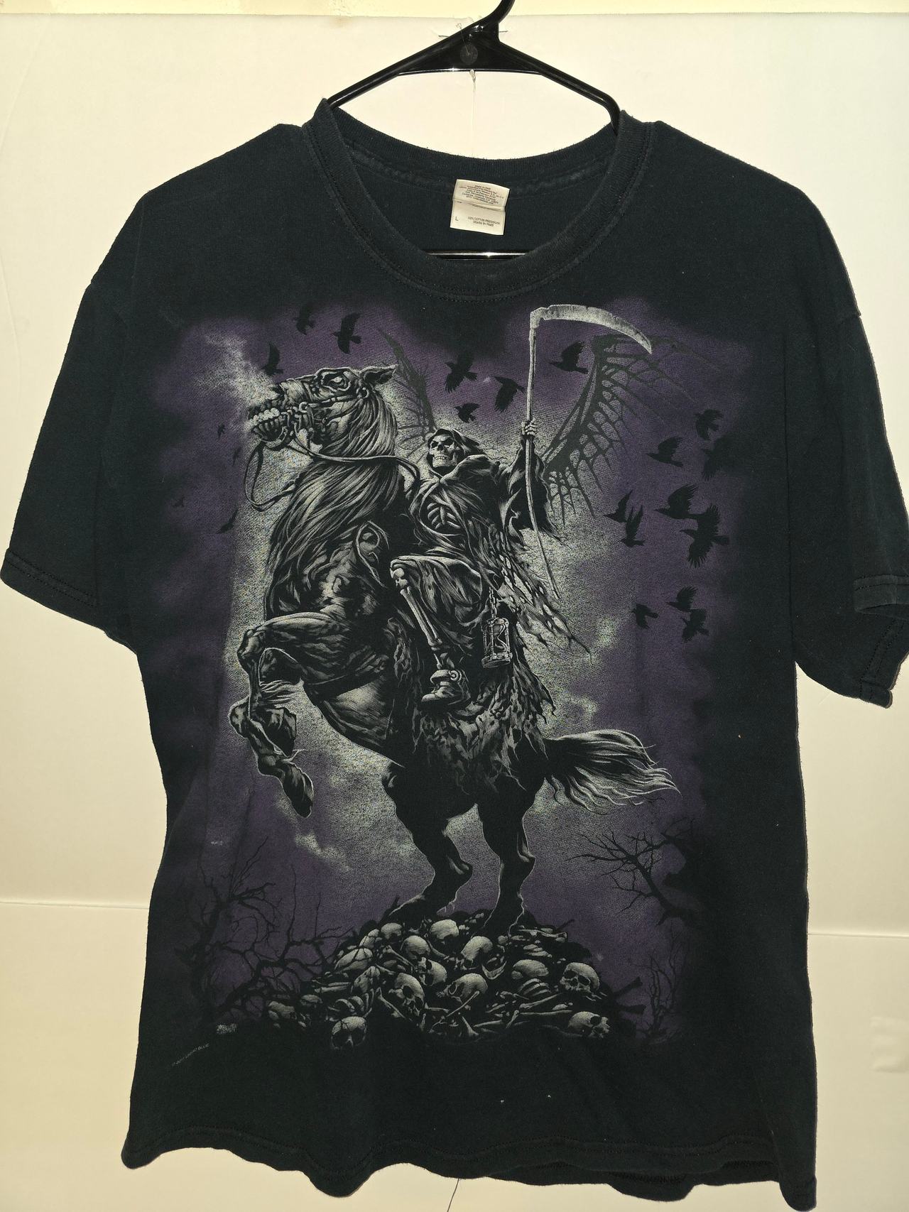 Liquid Blue Grim Reaper Horseman T-Shirt