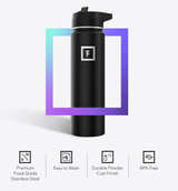 IRON °FLASK Camping & Hiking Hydration Flask  Wide Mouth Insulated Stainless - Image 3