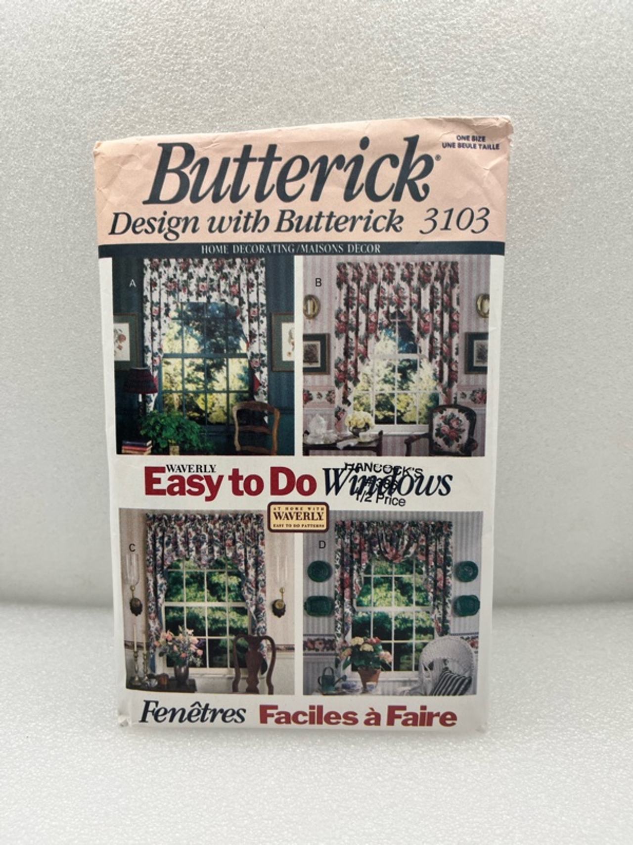 Butterick 5946 Easy to Do Window Coverings Sewing Pattern