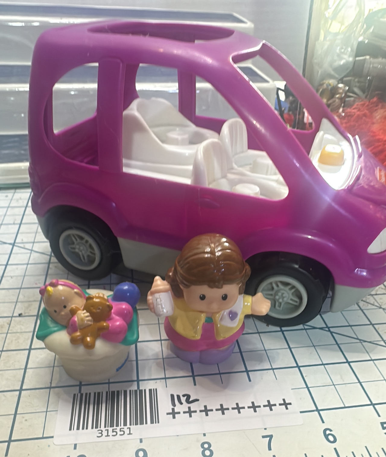 Fisher-Price Little People SUV Purple Car with Figures