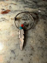 Vintage Sterling Silver Dreamcatcher Brooch Pin - Image 1