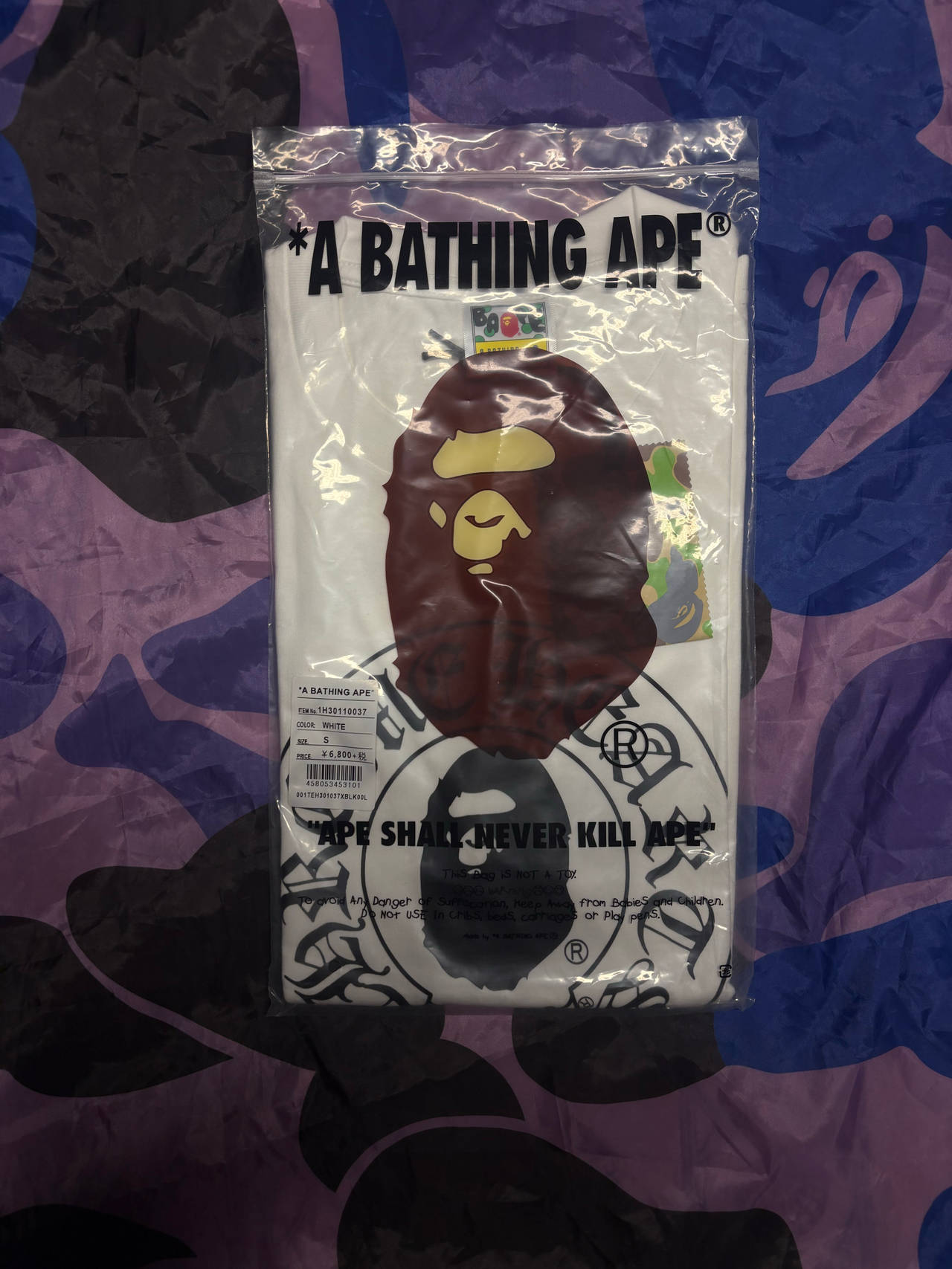 A Bathing Ape x Chrome Hearts Baby Milo T-Shirt White