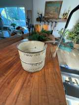 Erickson Vintage Metal Two-Cup Flour Sifter - Image 1