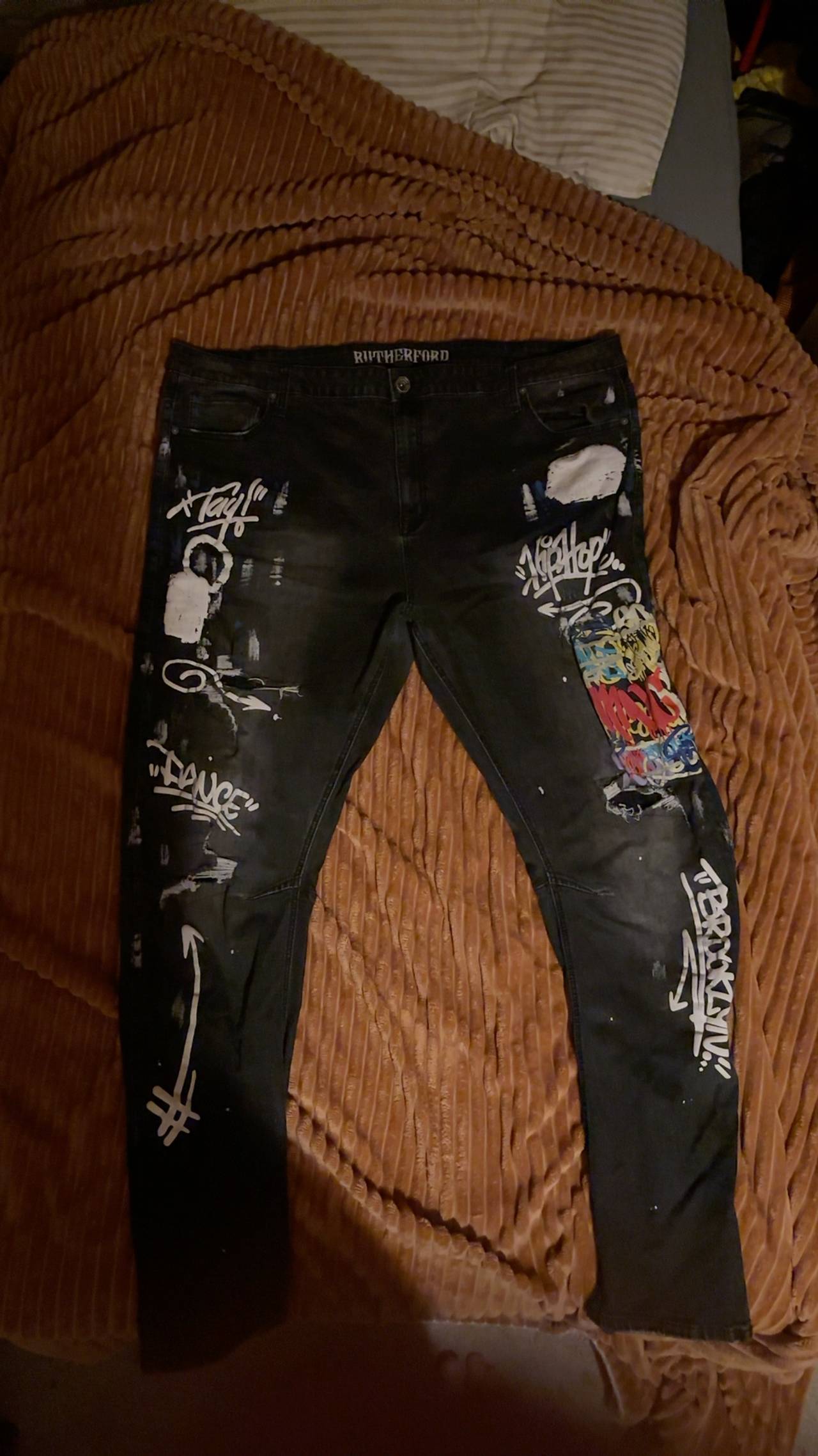 Rue21 Graffiti Jeans Black