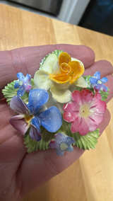 Staffordshire Bone China Flower Bouquet Brooch - Image 4