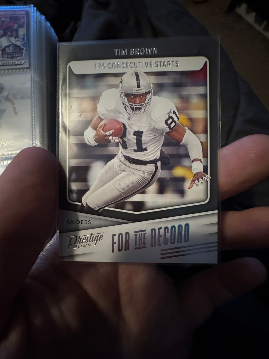 Tim Brown For the Record Football Card