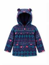 Carter's Baby Girl Fleece Zip-Up Hoodie with Ears sz 18 months - Image 2