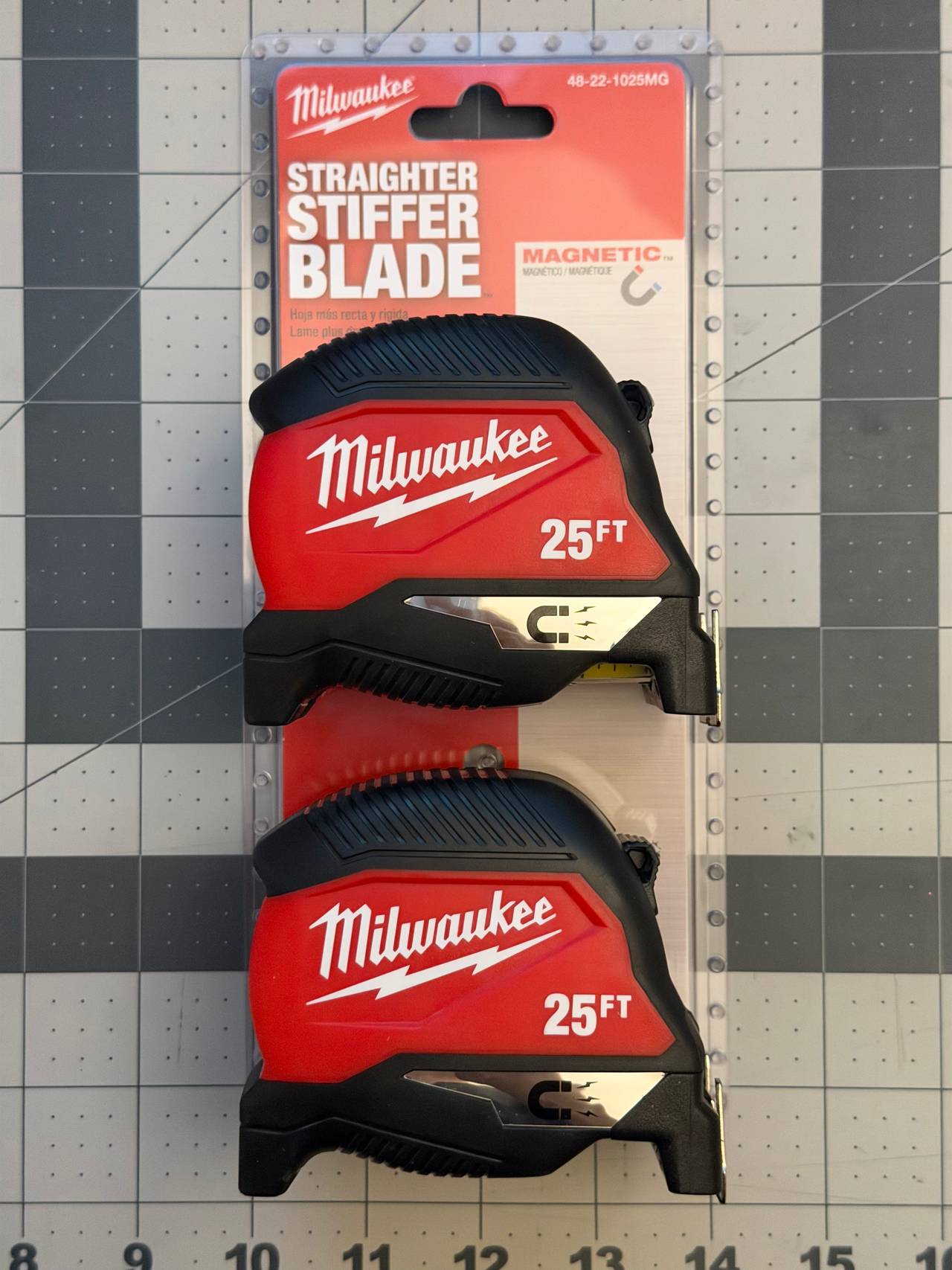 Milwaukee 25ft Compact Magnetic Tape Measure 2-Pack