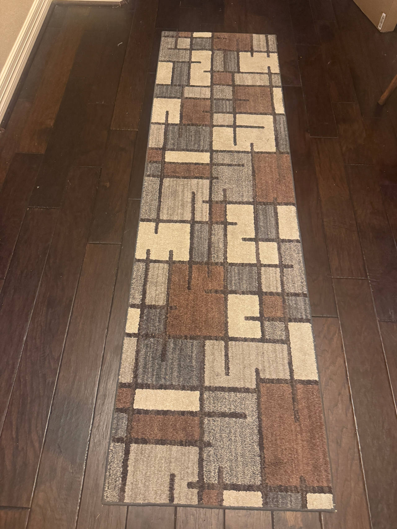 Mainstays Geometric Block Runner Rug