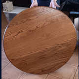 Round Oak Coffee Table - Image 4
