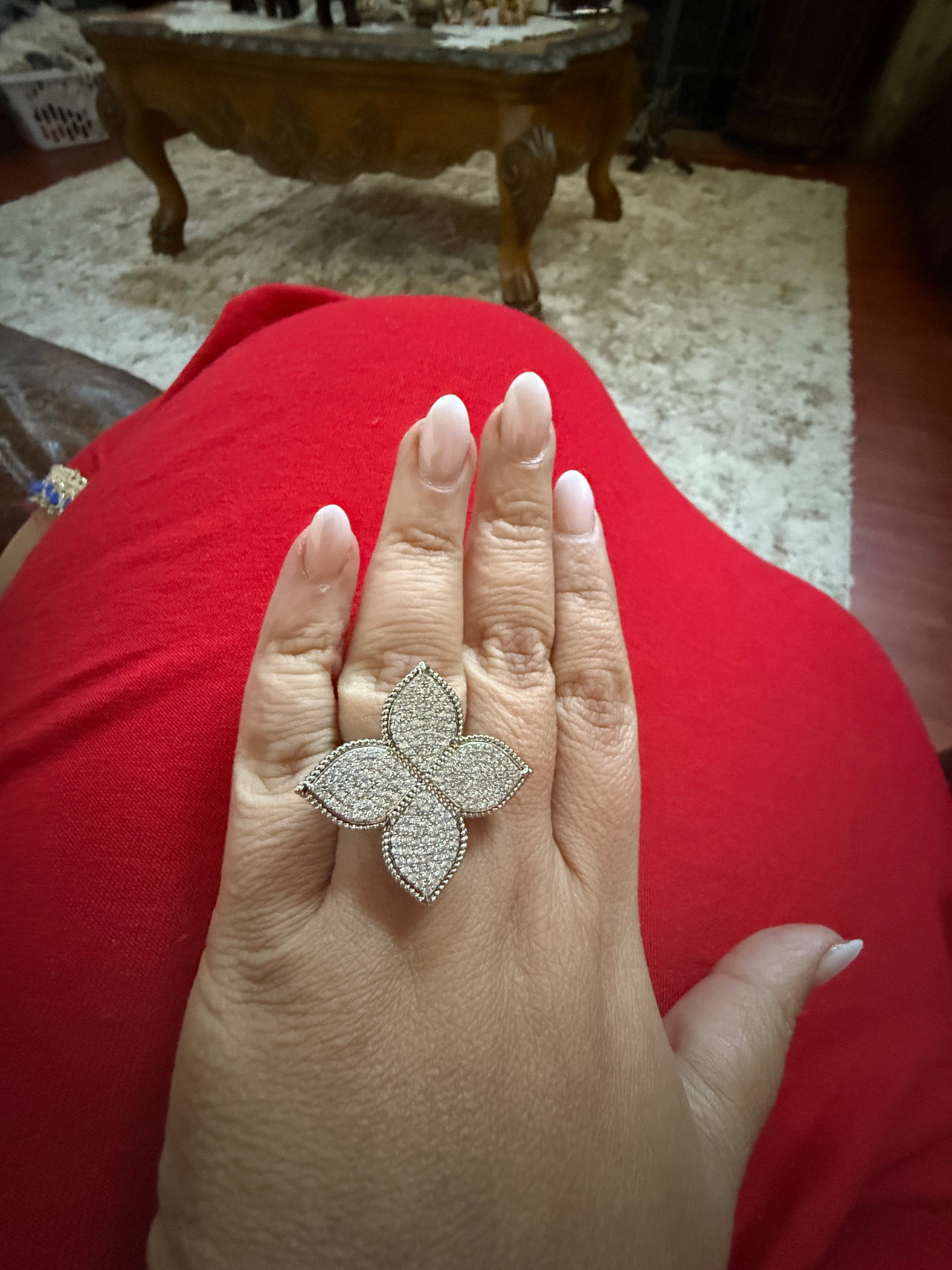 Flower-Shaped Statement Ring
