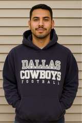 Dallas Cowboys Practice Pullover Hoodie Navy - Image 1