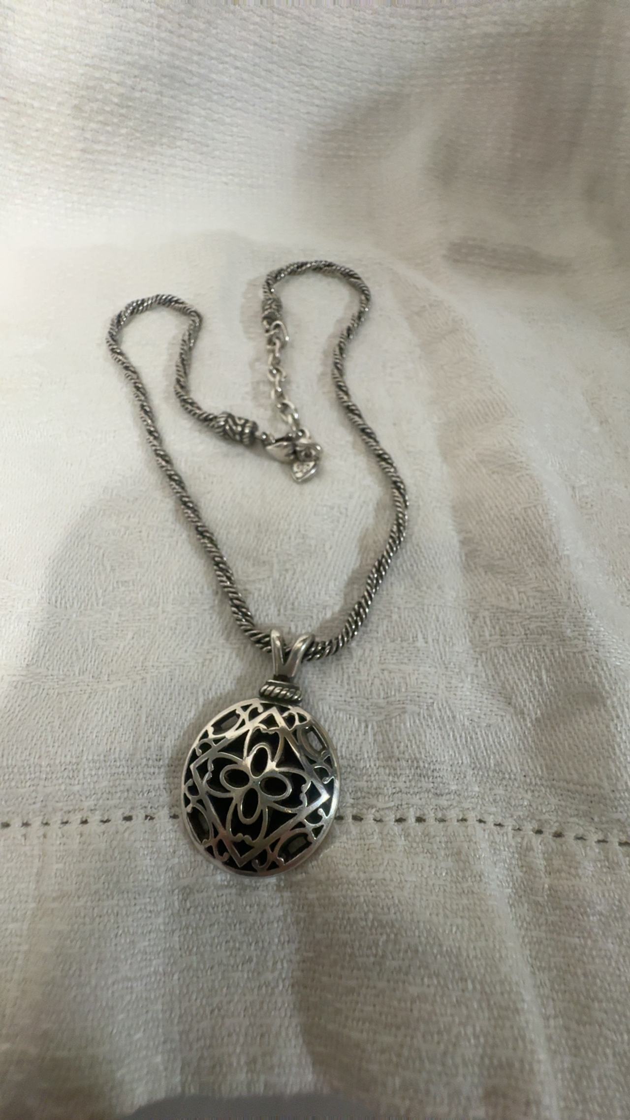 Brighton Filigree Round Pendant Necklace Silver