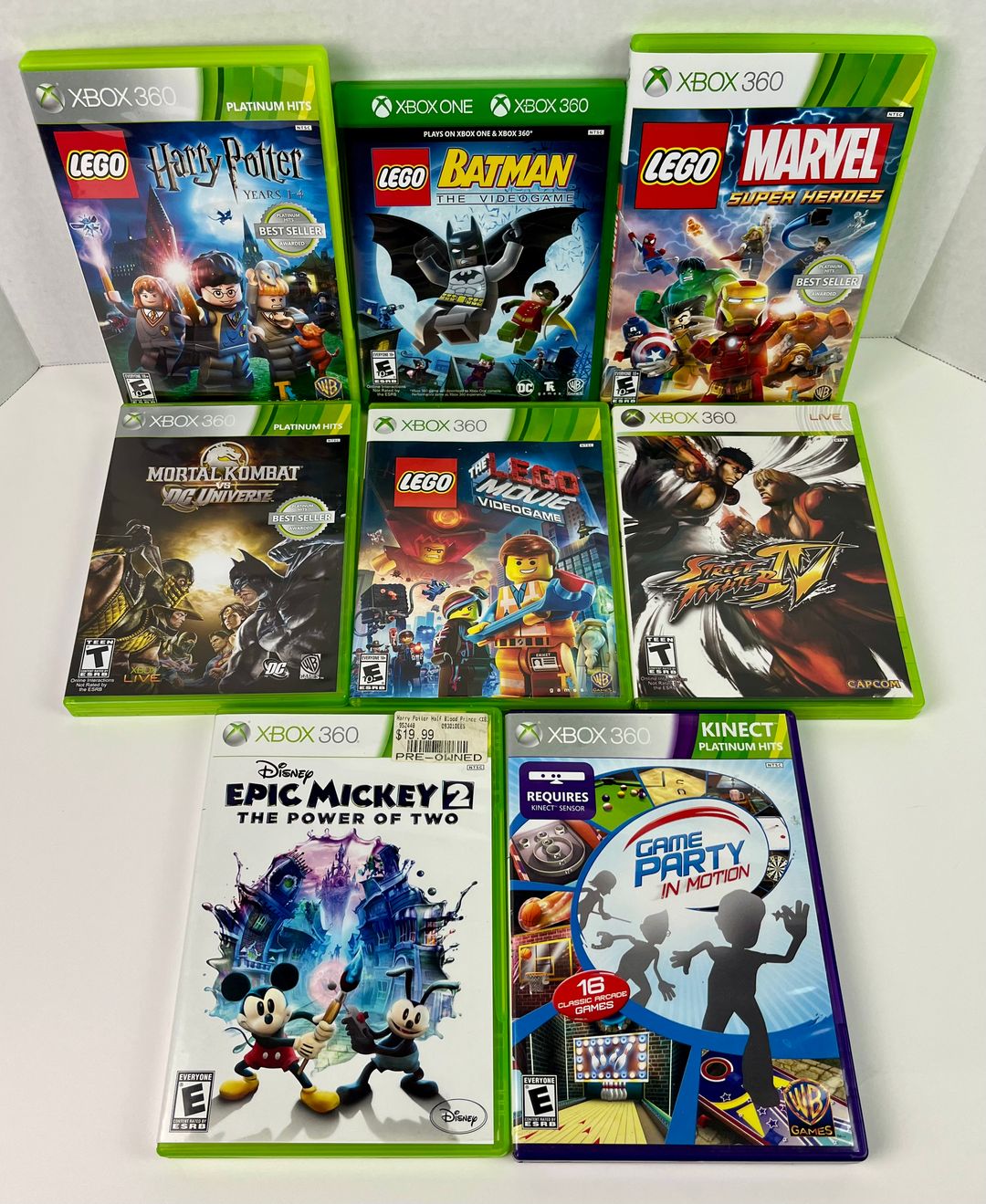 Lot 8 Xbox 360 Games LEGO Harry Potter Marvel Batman