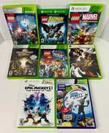 Lot 8 Xbox 360 Games LEGO Harry Potter Marvel Batman - Image 1