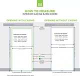 Modern 6-Lite Frosted Glass Sliding Barn Door - Image 3