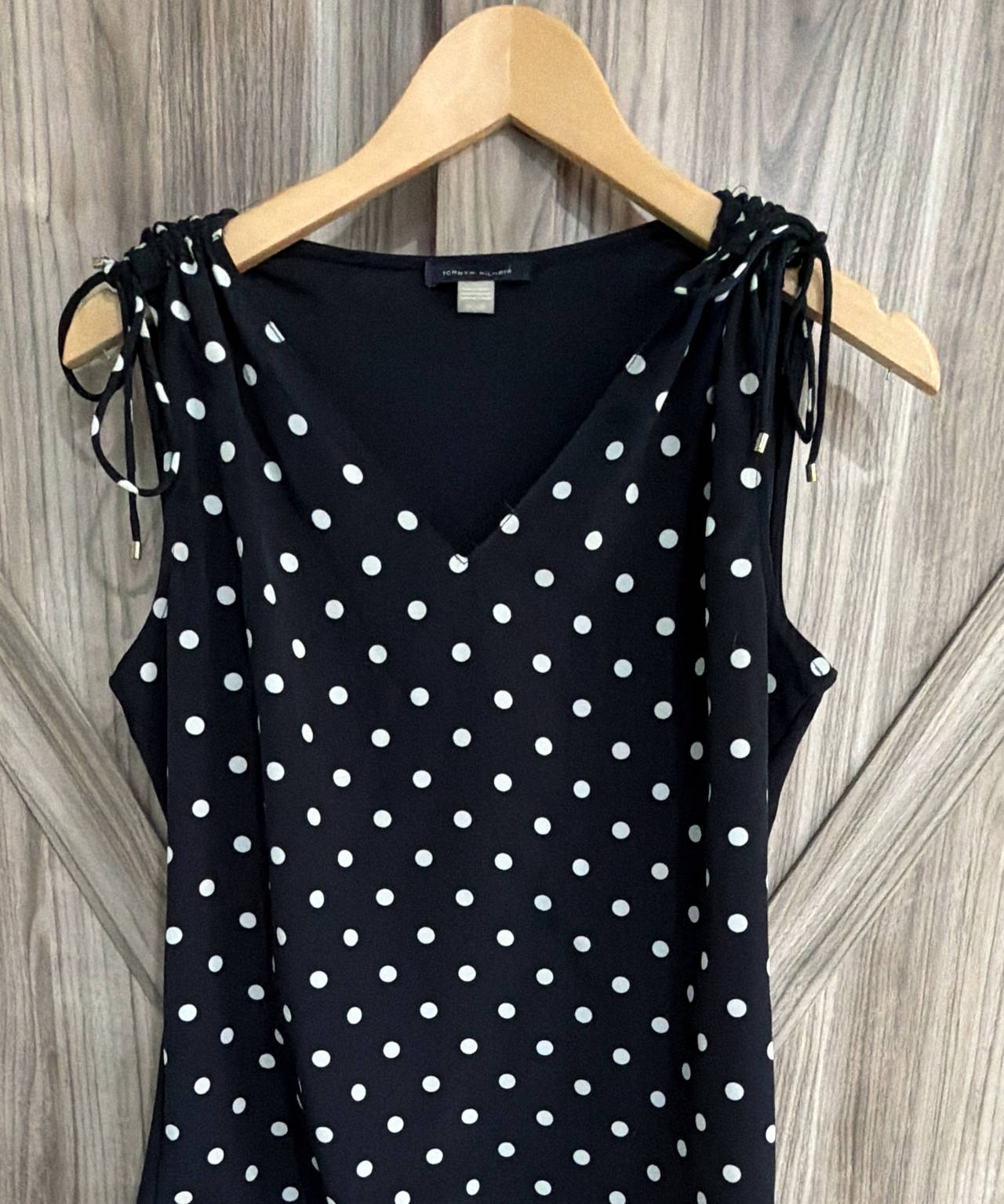 Women’s Tommy Hilfiger Polka Dot Tie-Shoulder Top size small S