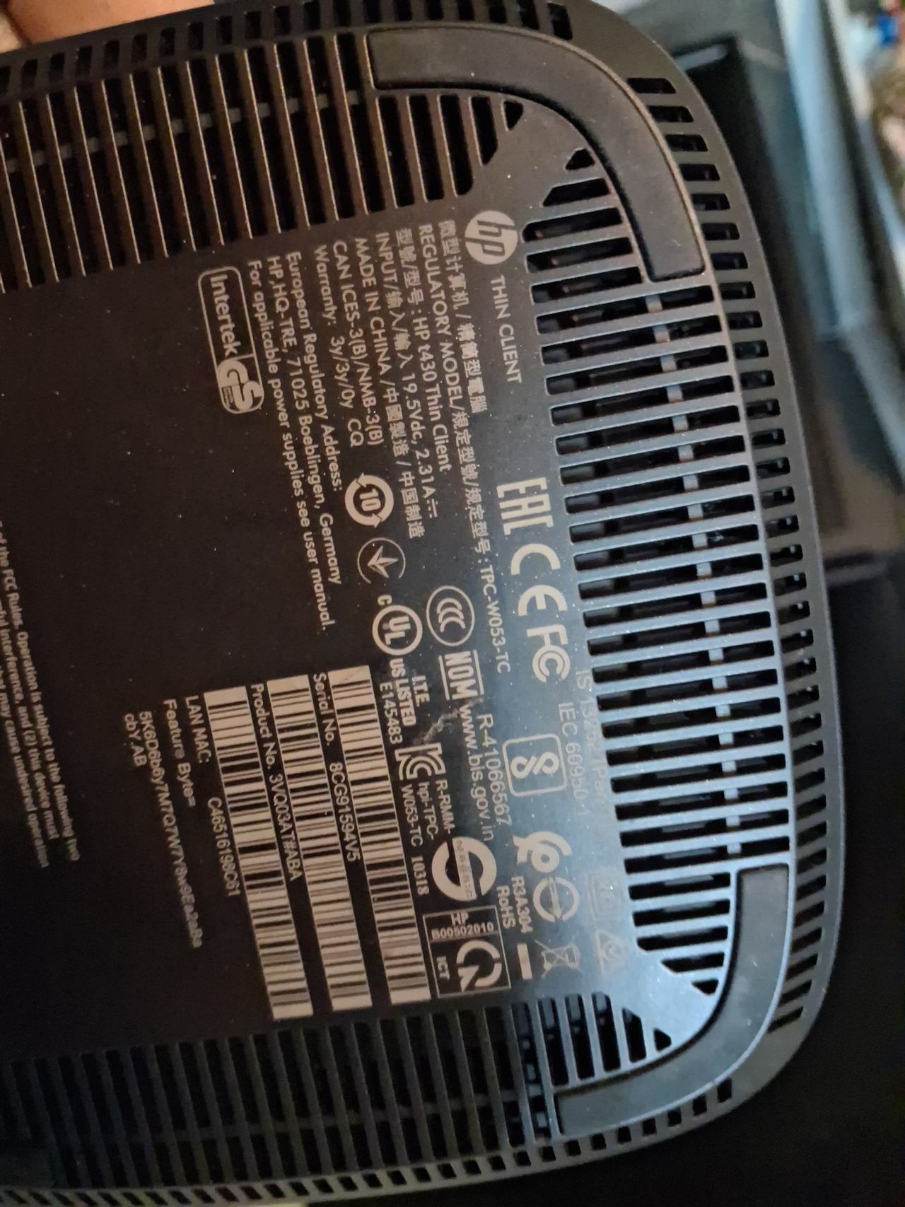HP t430 Thin Client