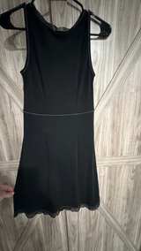 J. Jill Black Sleeveless V-Neck Midi Dress with Contrast Stitching XS Petite - Image 8