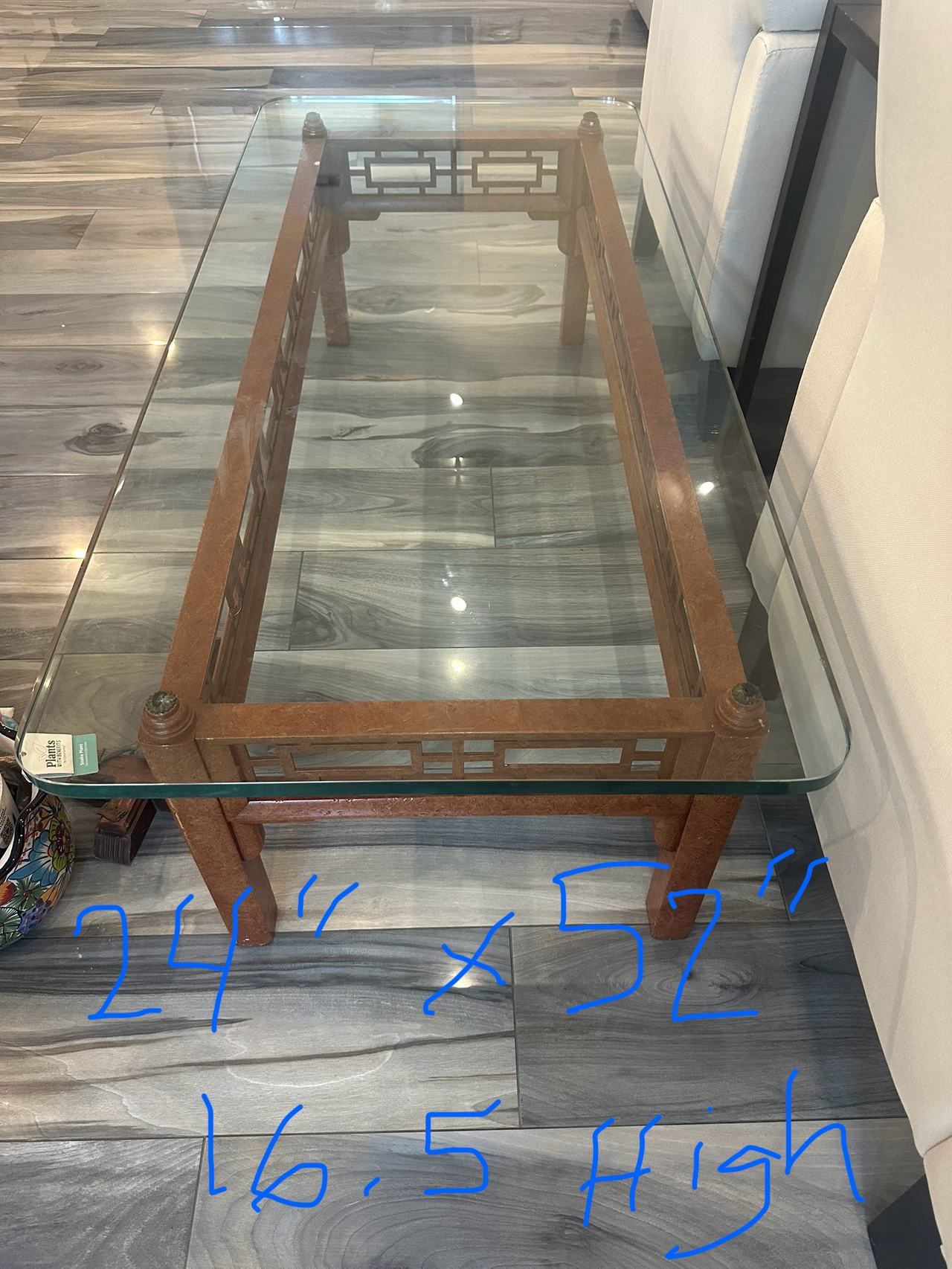 Glass Top Coffee Table