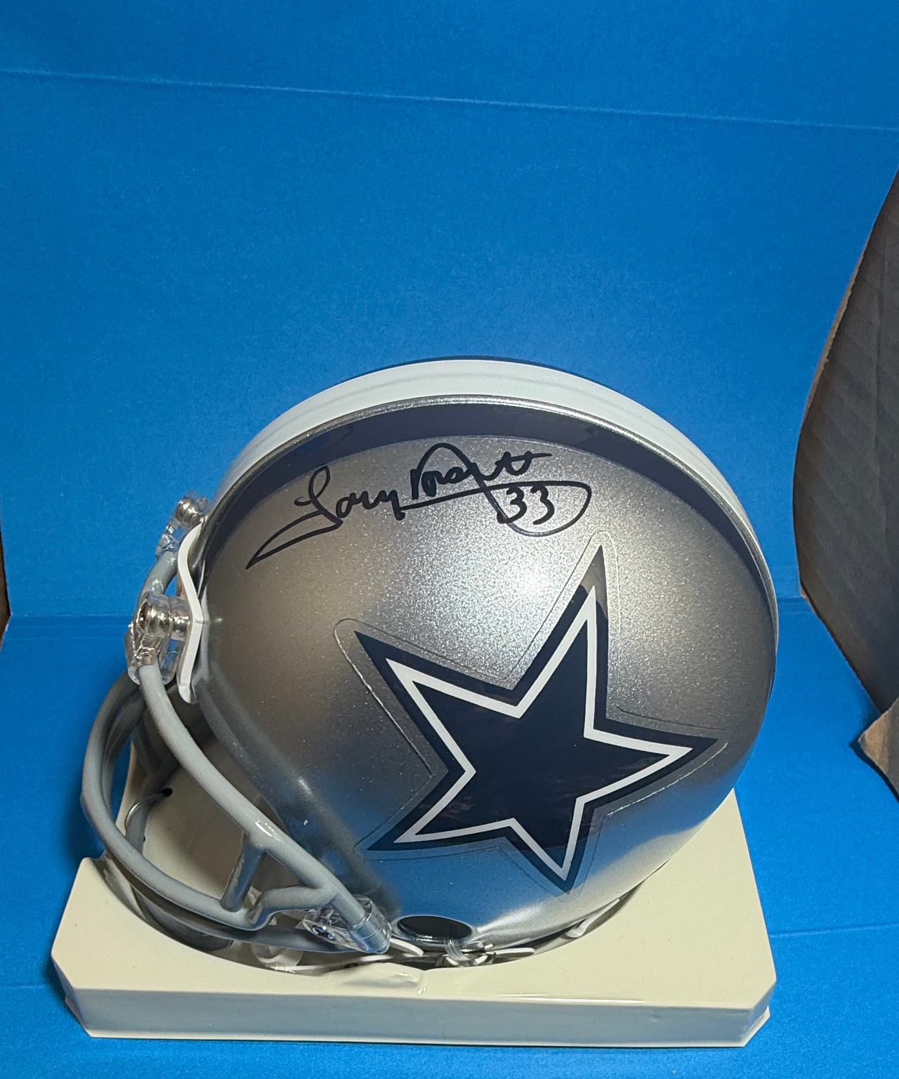 Tony Dorsett Signed Dallas Cowboys Riddell Mini Helmet