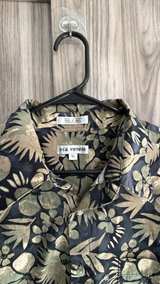 XL Via Veneto Cotton Tropical Button Down Shirt green black Cruise Casual - Image 2