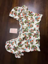 Maggie Sweet Floral Puff Sleeve Crop Top M - Image 1
