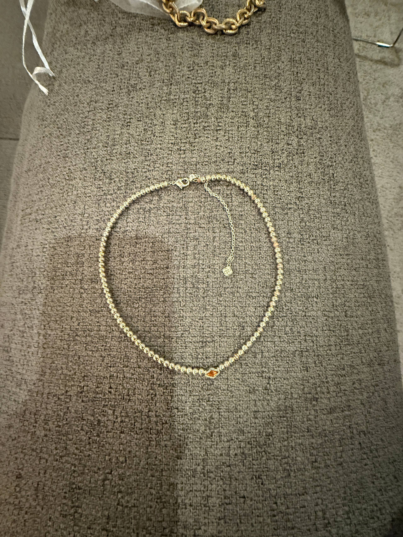 Beaded Gold-Tone Necklace