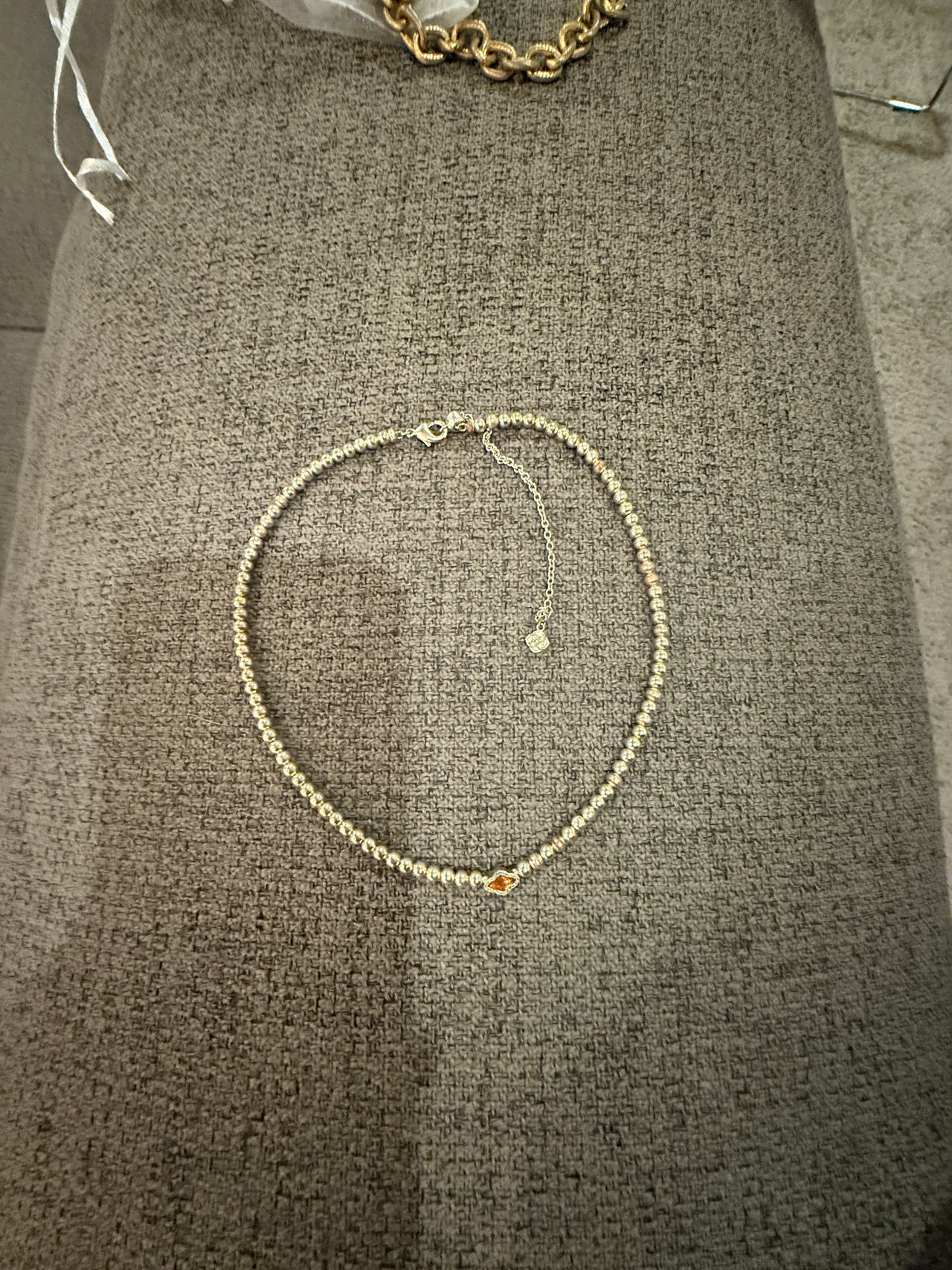 Beaded Gold-Tone Necklace
