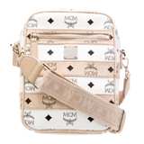 MCM Visetos Stark Crossbody Bag White/Tan - Image 4