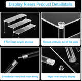 Large Acrylic Display Risers, Perfume Stand Organizer, Clear Acrylic Shelf Riser - Image 4