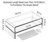 Clear Acrylic Monitor Stand Riser 2 Tier, 5.12 Inches High Clear Computer Desk - Image 2