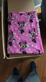 Disney Minnie Mouse Pink Polka Dot Fleece Blanket - Image 2