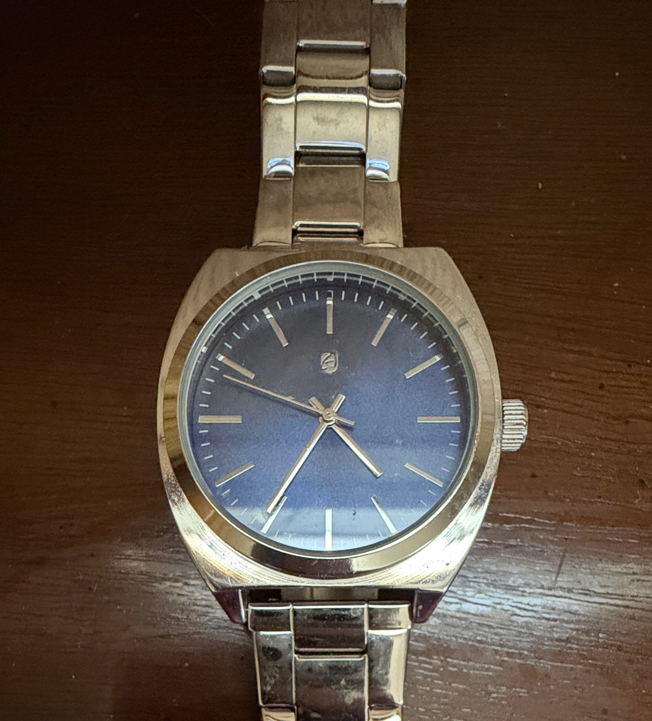 Auriol Men's Stainless Steel Blue Dial Watch