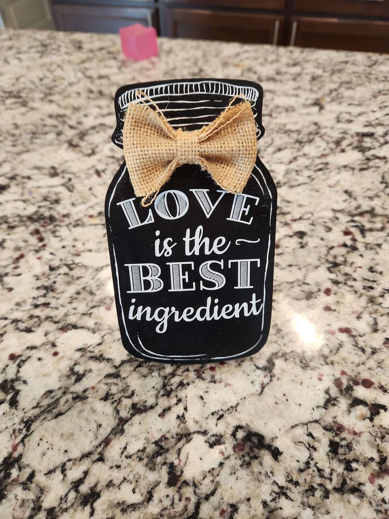 Love is the Best Ingredient Mason Jar Sign