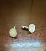 Swank Vintage Mother of Pearl Round Cufflinks - Image 4