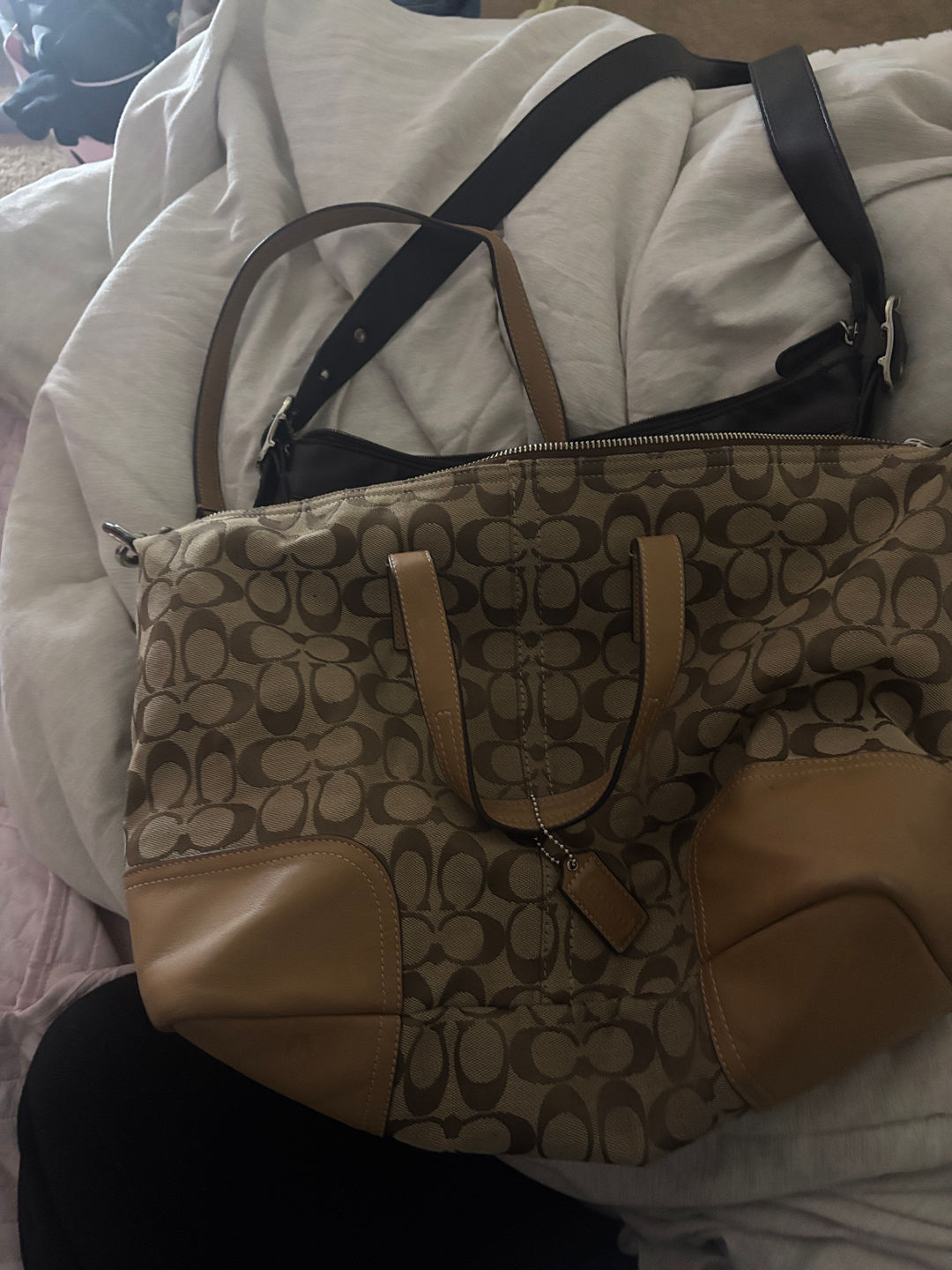Coach Signature Canvas Weekender Bag