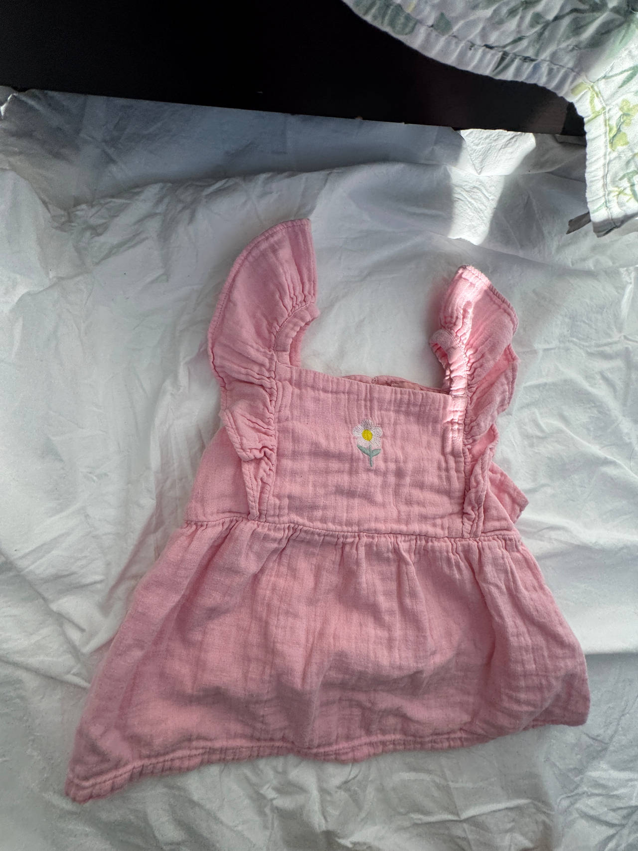 Lucky Penny Baby Girl Ruffle-Sleeve Muslin Top