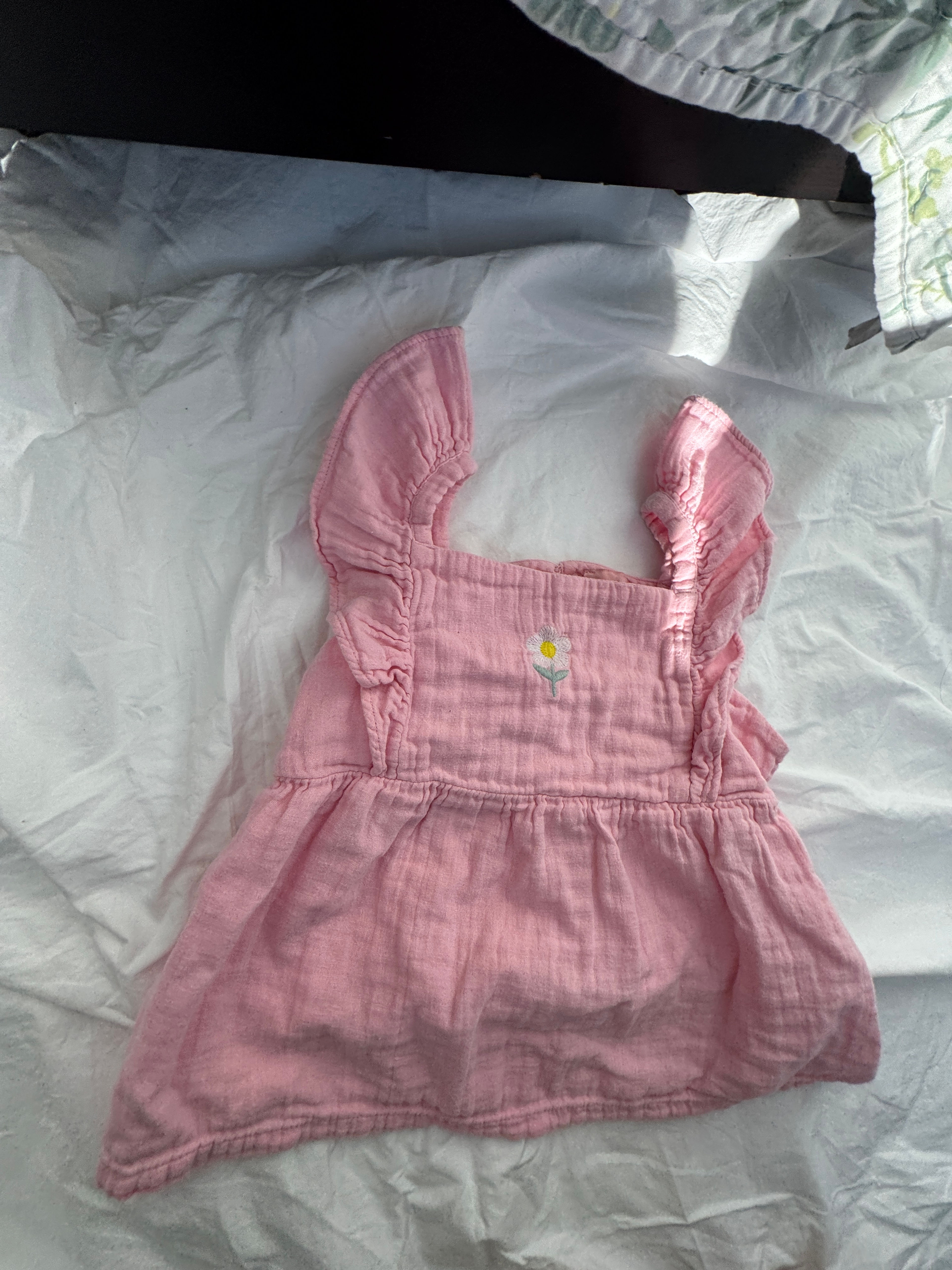 Lucky Penny Baby Girl Ruffle-Sleeve Muslin Top