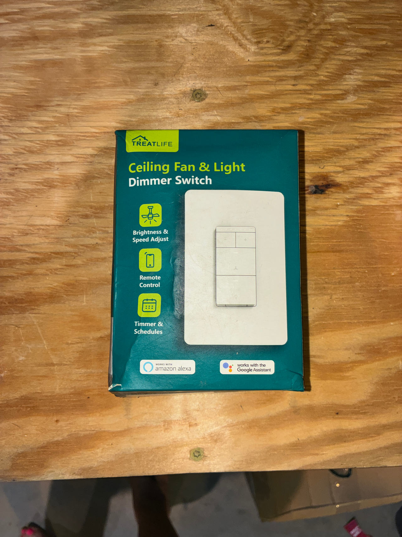 Treatlife Smart Ceiling Fan Control and Light Dimmer Switch